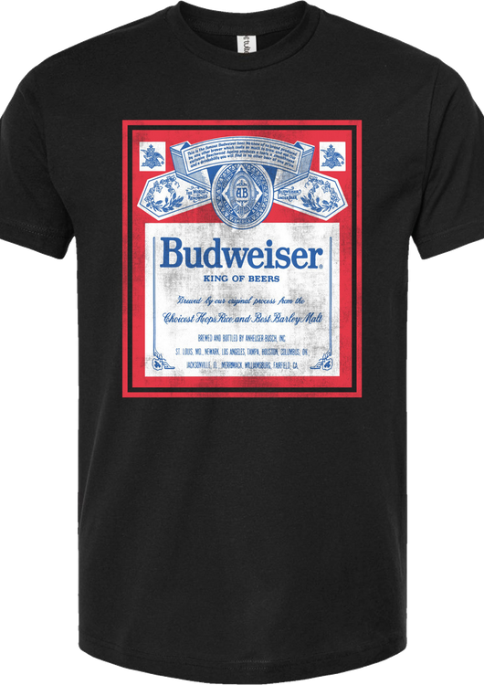 Distressed Logo Budweiser T-Shirt - main product image