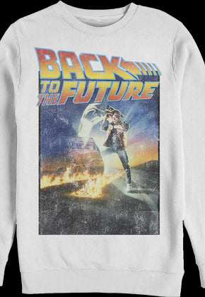 Distressed Movie Poster Back To The Future Sweatshirt