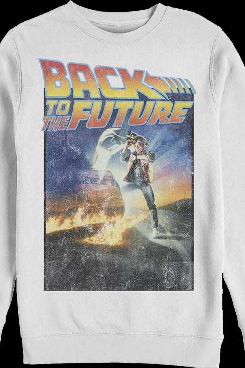 Distressed Movie Poster Back To The Future Sweatshirtmain product image