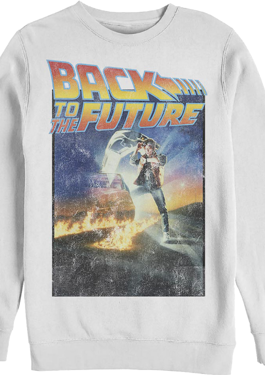 Distressed Movie Poster Back To The Future Sweatshirt - main product image