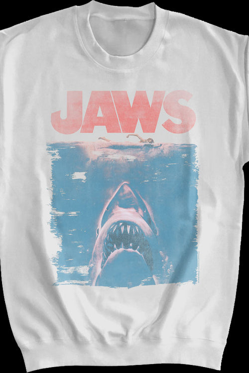 Distressed Movie Poster Jaws Sweatshirtmain product image