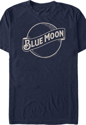 Distressed Navy Logo Blue Moon T-Shirt