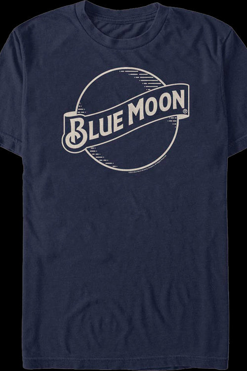 Distressed Navy Logo Blue Moon T-Shirtmain product image