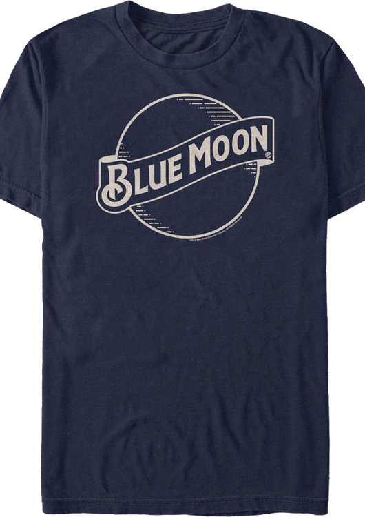 Distressed Navy Logo Blue Moon T-Shirt - main product image