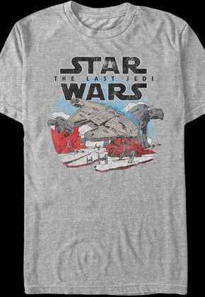 Distressed Star Wars Last Jedi T-Shirt