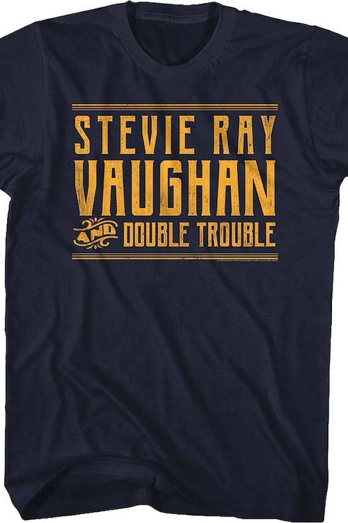 Blue Distressed Stevie Ray Vaughan and Double Trouble T-Shirtmain product image