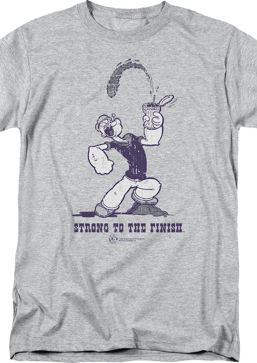 Distressed Strong To The Finish Popeye T-Shirt - main product image