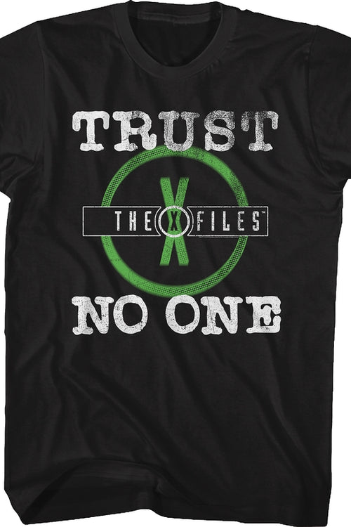 Distressed Trust No One X-Files T-Shirtmain product image