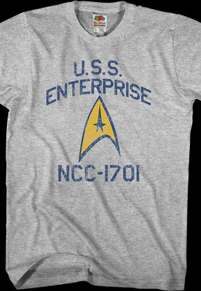 Distressed USS Enterprise Star Trek T-Shirt
