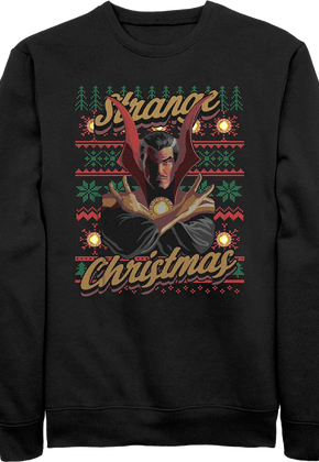 Doctor Strange Faux Ugly Christmas Sweater Marvel Comics Sweatshirt