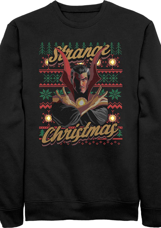 Doctor Strange Faux Ugly Christmas Sweater Marvel Comics Sweatshirt - main product image