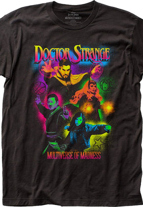 Doctor Strange Multiverse Of Madness Neon Poster Marvel Comics T-Shirt