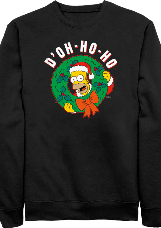 Black D'oh-Ho-Ho Simpsons Sweatshirt - main product image