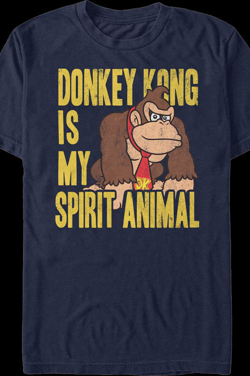 Donkey Kong Is My Spirit Animal Nintendo T-Shirtmain product image
