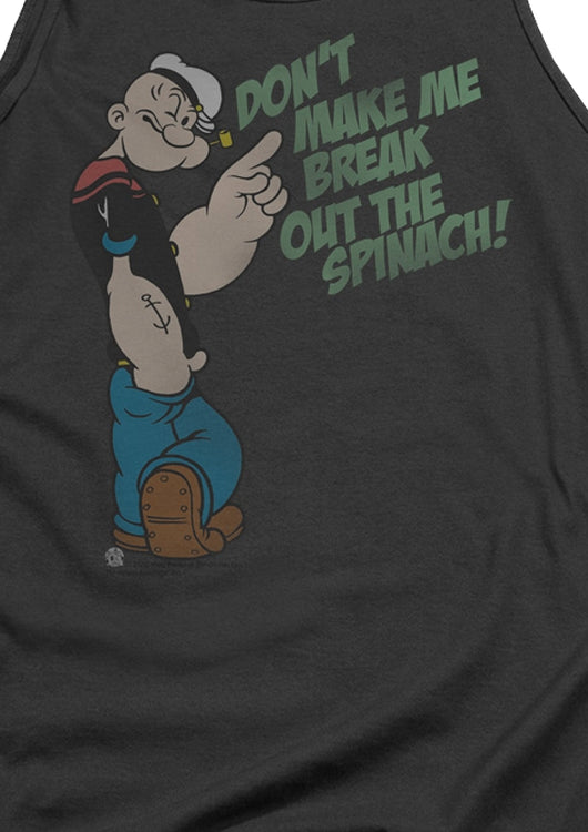 Don't Make Me Break Out The Spinach Popeye Tank Top - main product image