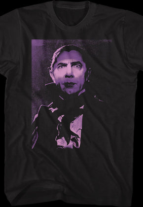 Dracula Purple Photo Bela Lugosi T-Shirt