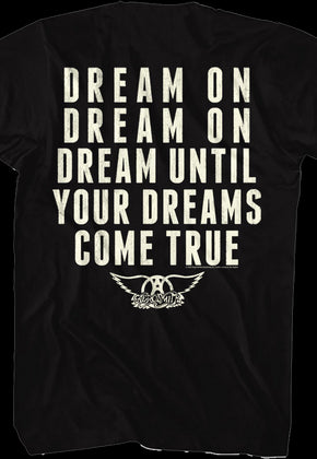 Front & Back Dream Until Your Dreams Come True Aerosmith T-Shirt