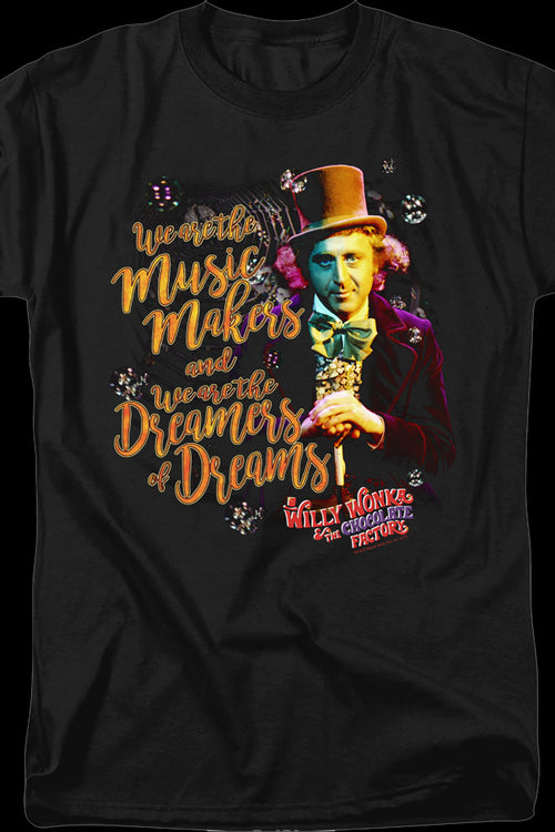 Dreamers Of Dreams Willy Wonka And The Chocolate Factory T-Shirtmain product image