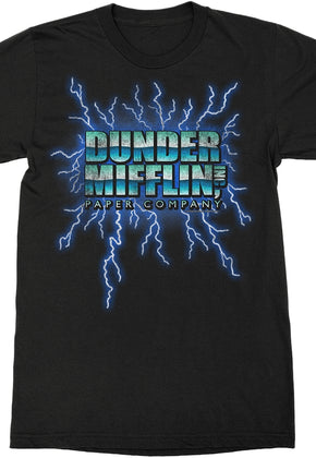 Dunder Mifflin Lightning Logo The Office T-Shirt