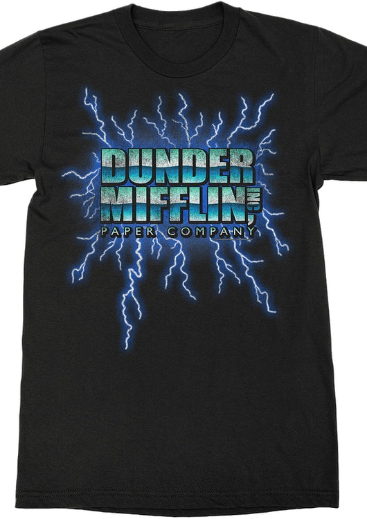 Dunder Mifflin Lightning Logo The Office T-Shirt - main product image