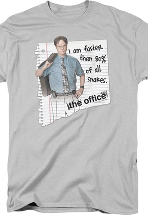 Dwight Schrute Faster The Office T-Shirt
