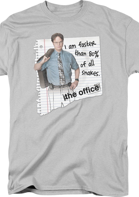 Dwight Schrute Faster The Office T-Shirt - main product image