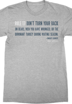Dwight Schrute's Rule 17 The Office T-Shirt