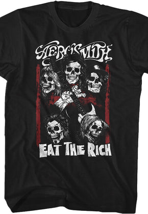 Black Eat The Rich Aerosmith Black T-Shirt