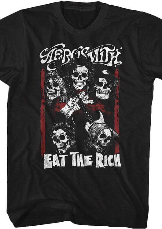 Black Eat The Rich Aerosmith Black T-Shirt - main product image