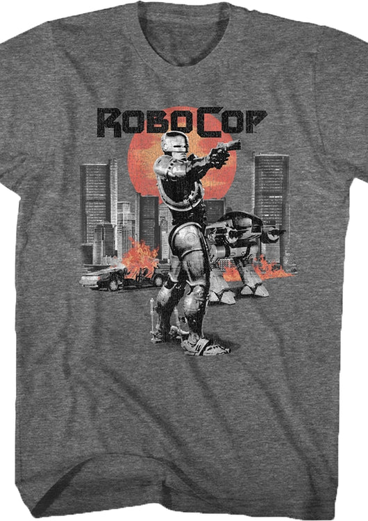 ED-209 and Robocop T-Shirt - main product image