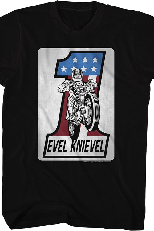 Black Motorcycle Evel Knievel T-Shirtmain product image