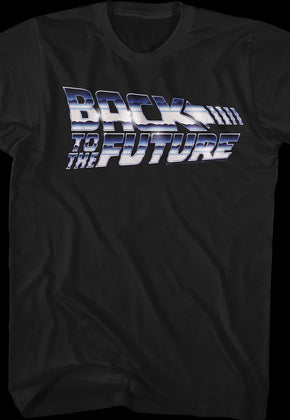 Faux Chrome Logo Back To The Future T-Shirt