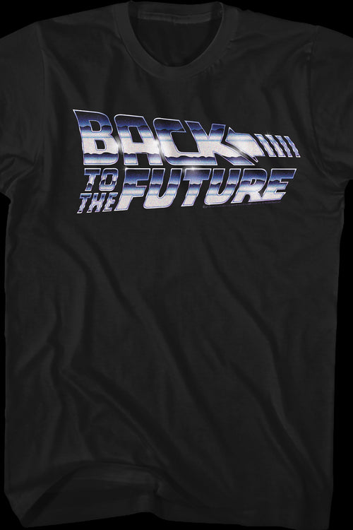Faux Chrome Logo Back To The Future T-Shirtmain product image