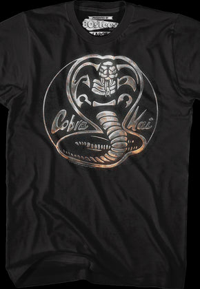 Faux Chrome Logo Cobra Kai T-Shirt