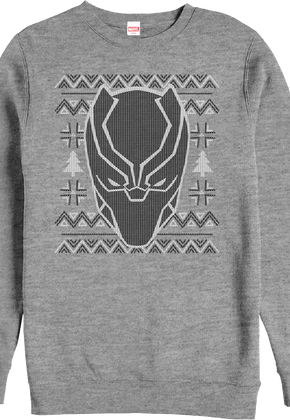 Faux Ugly Black Panther Christmas Sweater Marvel Comics Sweatshirt