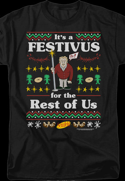 Faux Ugly Festivus Sweater Seinfeld T-Shirt