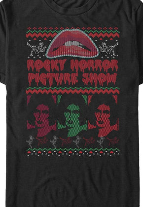 Faux Ugly Knit Rocky Horror Picture Show Christmas T-Shirt