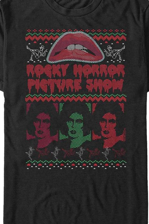 Faux Ugly Knit Rocky Horror Picture Show Christmas T-Shirtmain product image