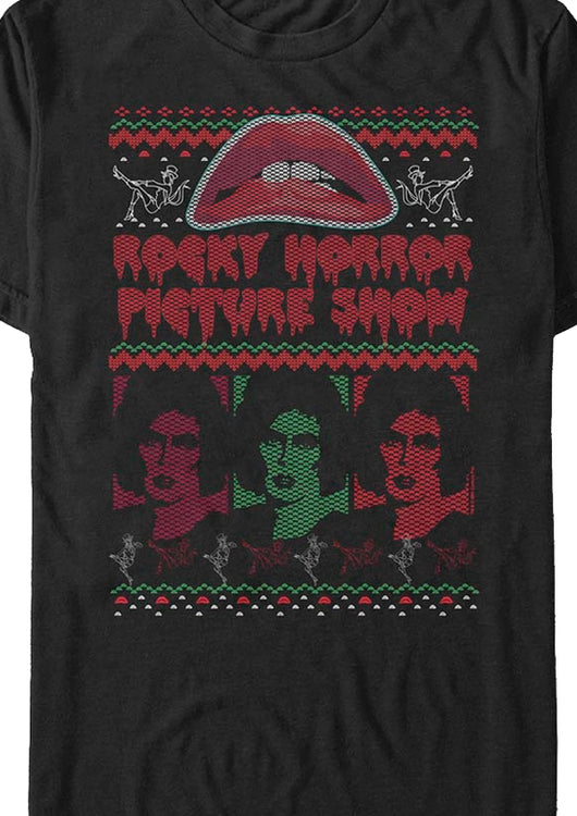 Faux Ugly Knit Rocky Horror Picture Show Christmas T-Shirt - main product image