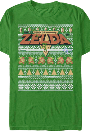 Faux Ugly Knit Legend of Zelda Nintendo Christmas T-Shirt