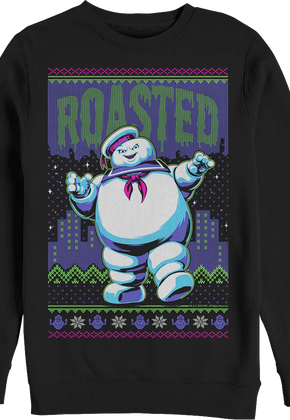 Faux Ugly Stay Puft Marshmallow Man Ghostbusters Christmas Sweatshirt