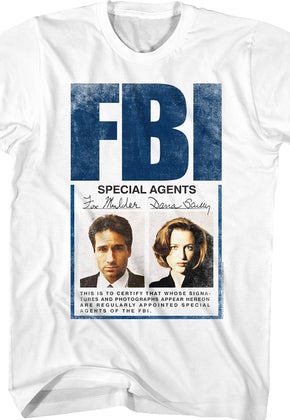 FBI Badge X-Files T-Shirt
