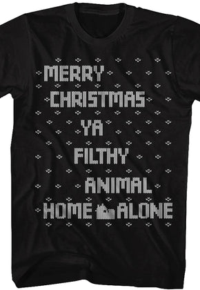 Filthy Animal Cross Stitch Home Alone T-Shirt