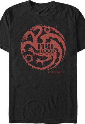 Fire And Blood Game Of Thrones T-Shirt