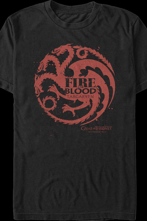 Fire And Blood Game Of Thrones T-Shirtmain product image