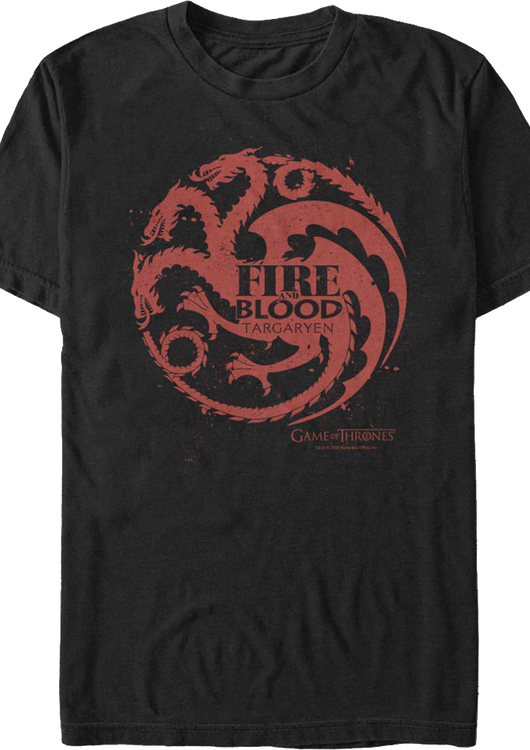 Fire And Blood Game Of Thrones T-Shirt - main product image