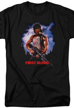First Blood Movie Poster Rambo T-Shirt