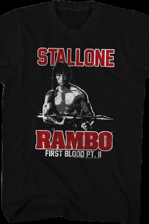 First Blood Part II Rambo T Shirt Rambo Mens T Shirt