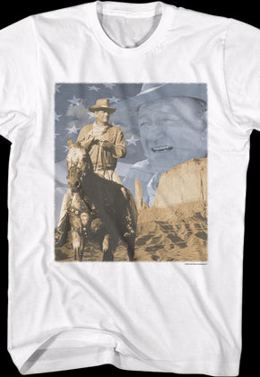 Flag Collage John Wayne T-Shirt