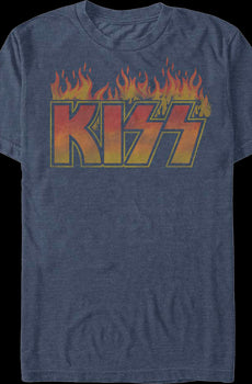 Flaming Logo KISS T-Shirt